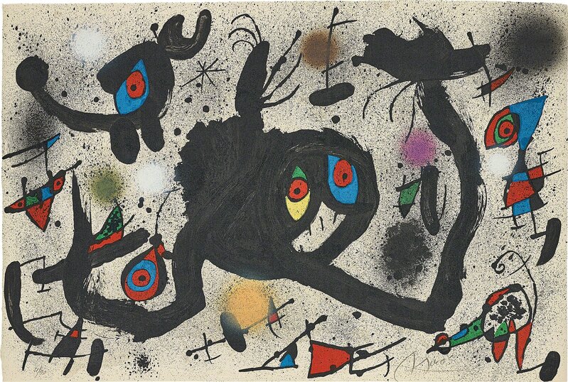 Joan Miró, ‘El vol de l'alosa (The Flight of the Lark)’, 1973, Print, Lithograph in colors, on Guarro paper watermark Miró, the full sheet., Phillips