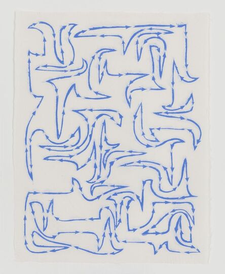 James Siena, ‘Dis-connected Hooks(Blue)’, 2014
