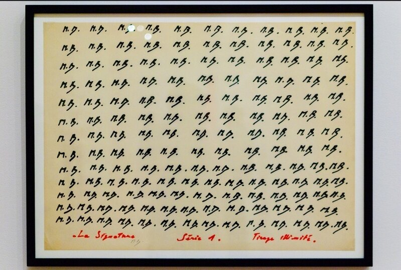 Marcel Broodthaers, ‘La Signature Serie 1’, 1969, Print, Black and red screenprint on tracing paper, Richard Saltoun