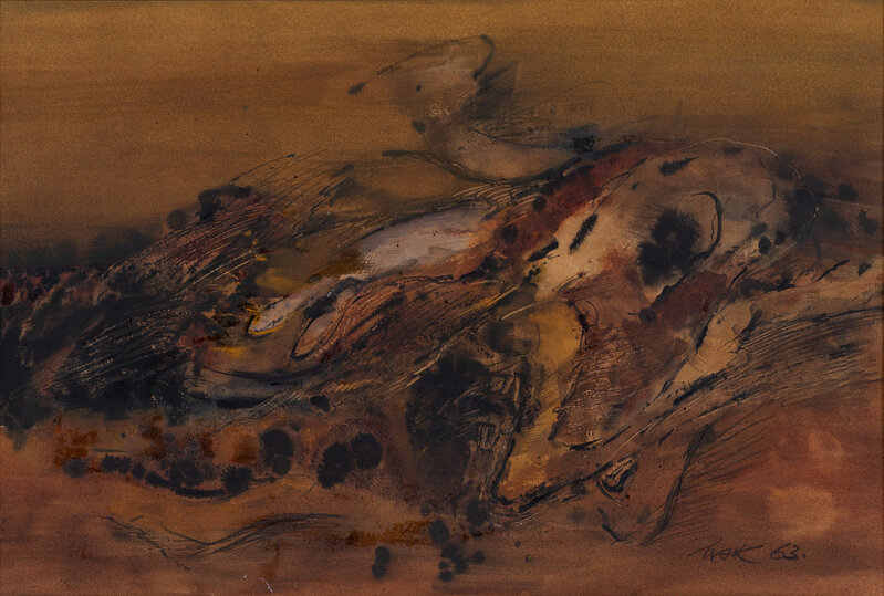 Mak Kum Siew, ‘Untitled (Abstract)’, 1963, Painting, Watercolour and ink on paper, 33 Auction