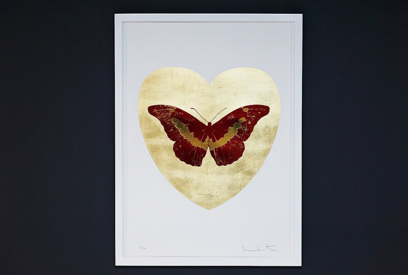 Damien Hirst, ‘I Love You, Butterfly, Red/Gold’, 2015, Print, Silkscreen, Gold Leaf, Foil Block, Arton Contemporary
