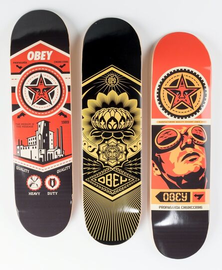 Shepard Fairey, ‘Group of Three Skateboard Decks’