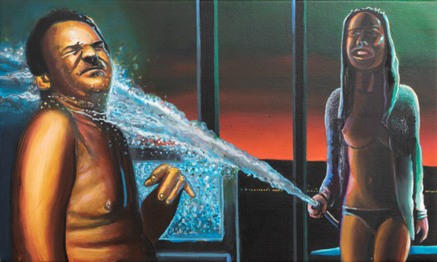 Woman with Hose