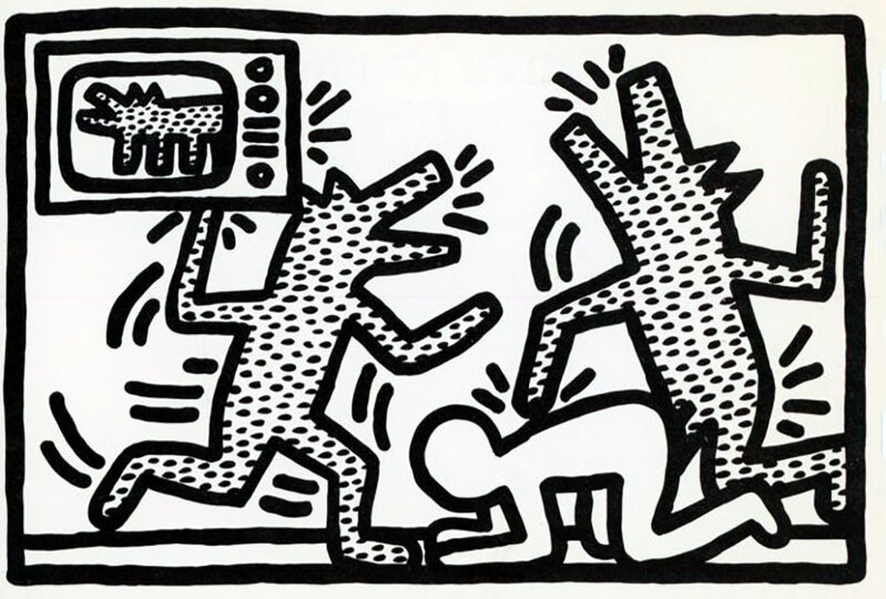 Keith Haring, ‘Keith Haring '6 Lithographs' announcement card, 1982’, 1982, Ephemera or Merchandise, Offset printed gallery announcement, Lot 180 Gallery