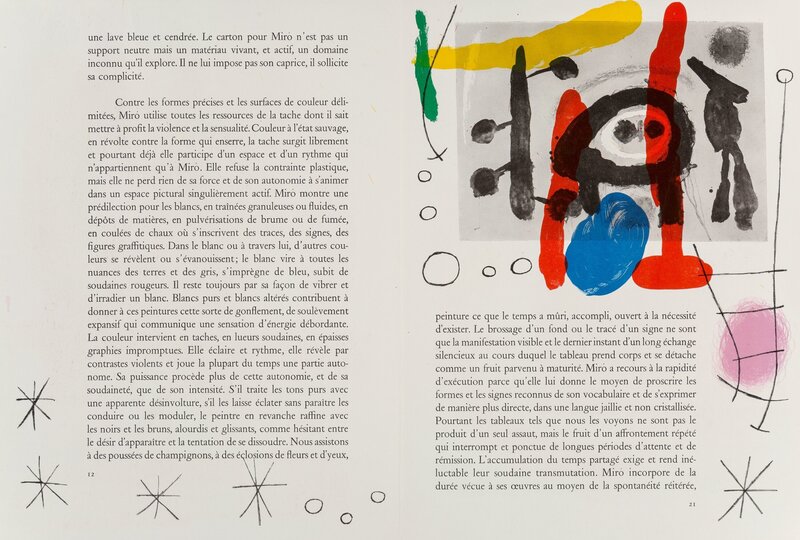 Joan Miró, ‘Peintures sur cartons, from Derrière le Miroir’, 1965, Print, Lithograph in colors on wove paper, Heritage Auctions