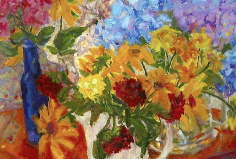 Ellen Liman, ‘Flowers 18’, 2003, Painting, Oil on canvas, The Palm Beach Art Collection