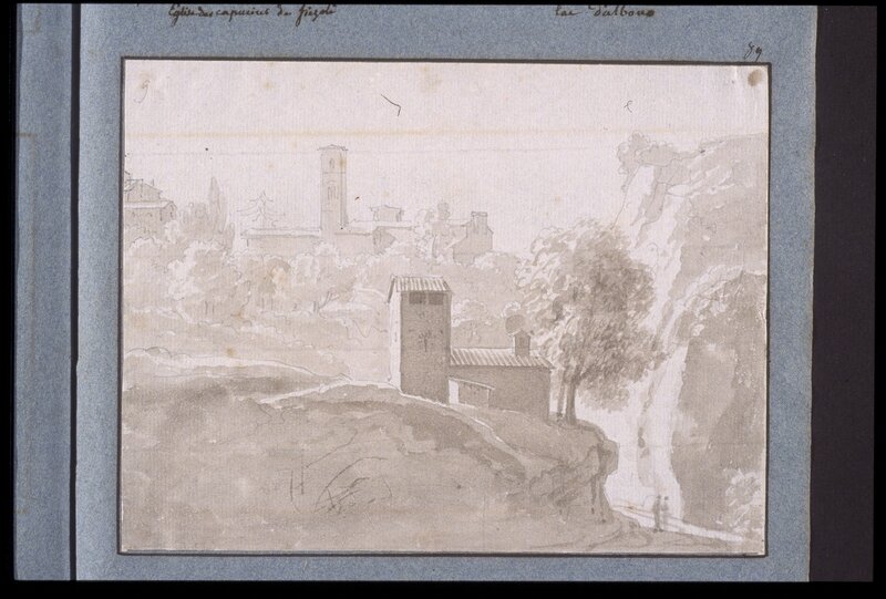 Antoine-Laurent Castellan, ‘[Landscape with buildings]’, 1797-1839, Pencil, ink and wash on paper, Getty Research Institute