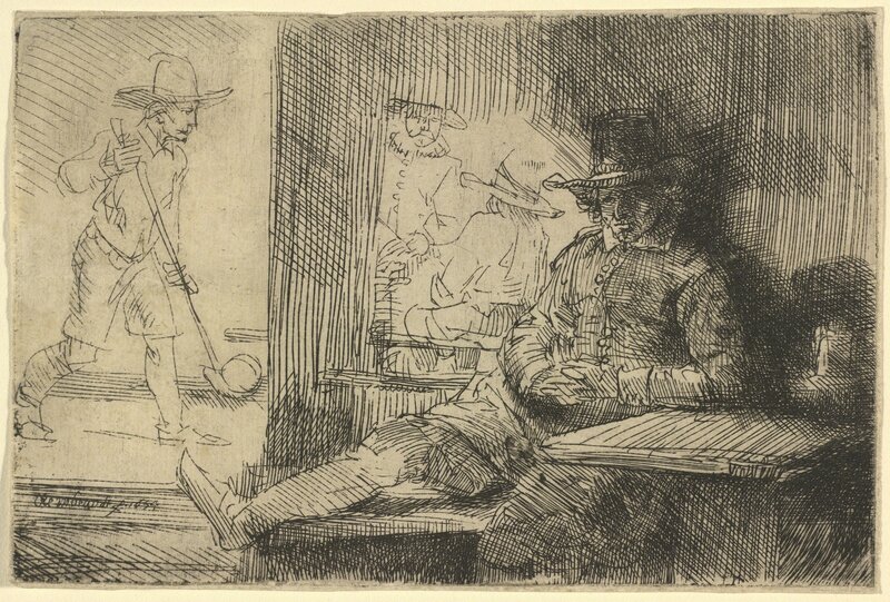 Rembrandt van Rijn, ‘The Golf Player’, 1654, Print, Etching, National Gallery of Art, Washington, D.C.