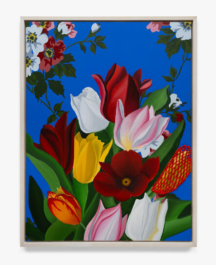 Alec Egan, ‘Flowers with Tulip Bud in Net’, 2023
