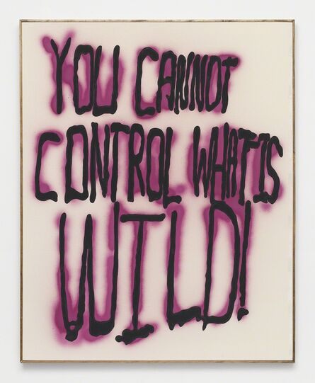 Brad Troemel, ‘YOU CANNOT CONTROL WHAT IS WILD -- Oregon graffiti from ELF archive w/ Subversive STREET ART organic cold pressed beet paint (Proceeds support ELF, Greenpeace, Planned Parenthood) Support ETHICAL treatment’, 2014