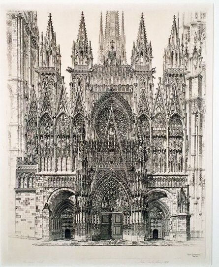 John Taylor Arms, ‘LACE IN STONE - ROUEN CATHEDRAL’, 1927