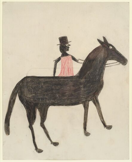 Bill Traylor, ‘Black Horse, Red Rider’, 1939-1942
