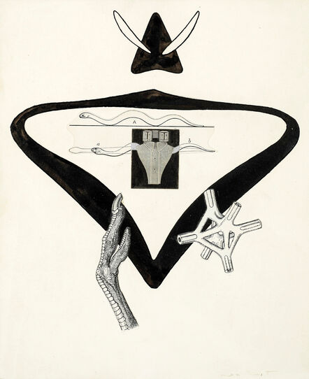 Max Ernst, ‘Illustrationsvorlage zu B. Pérets "La brebis galante"’, 1949