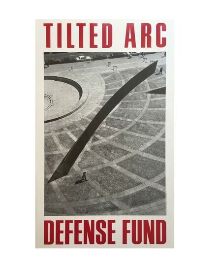 Richard Serra, ‘"Tilted Arc Defense Fund", 1985, Poster, Limited Edition, Leo Castelli Gallery NYC’, 1985