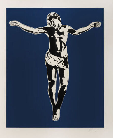 Blek le Rat, ‘Jesus ( Blue )’, 2008