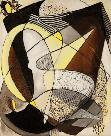 Dusti Bongé, ‘Untitled (Surrealist Composition in Yellow, Black and White)’, 1943
