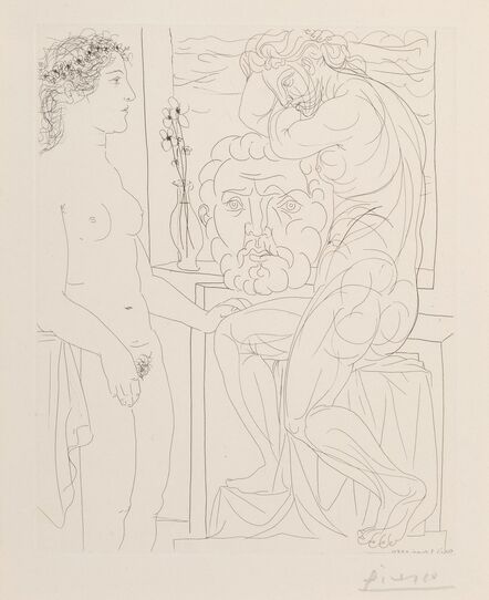 Pablo Picasso, ‘Modèle nu et sculptures, from La Suite Vollard’, 1933