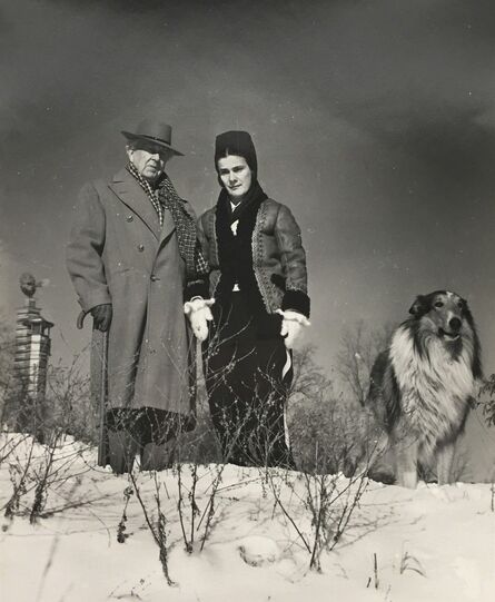 Pedro E. Guerrero, ‘Frank Lloyd Wright and Mrs. Wright and Twip’, 1940
