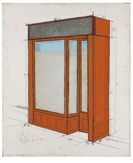 Christo, ‘Orange storefront (Project)’, ca. 1964