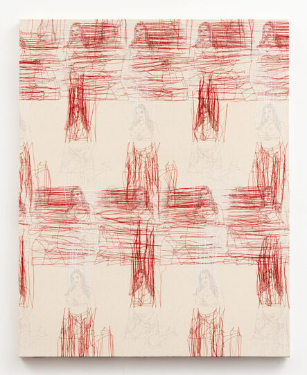 Ghada Amer, ‘A LOST CHECKERED DIPTYCH’, 2023