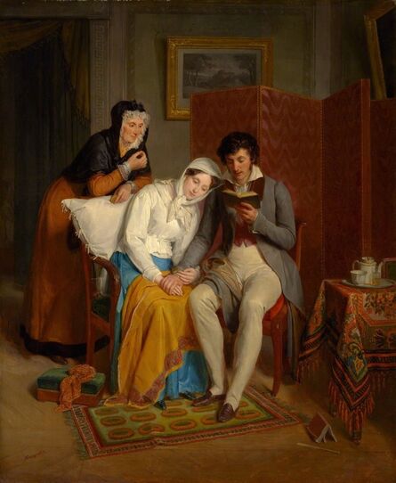 Jean-Augustin Franquelin, ‘Reading to the Convalescent’, ca. 1827