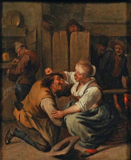 School of Jan Steen, ‘Tavern Interior with Tussling Couple’