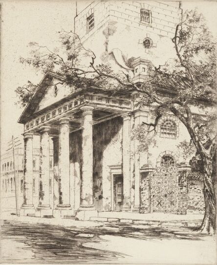 Alfred Hutty, ‘Old St. Michael's, Charleston’, 1927