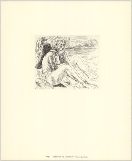 André Dunoyer de Segonzac, ‘Nude in Landscape’, 1974