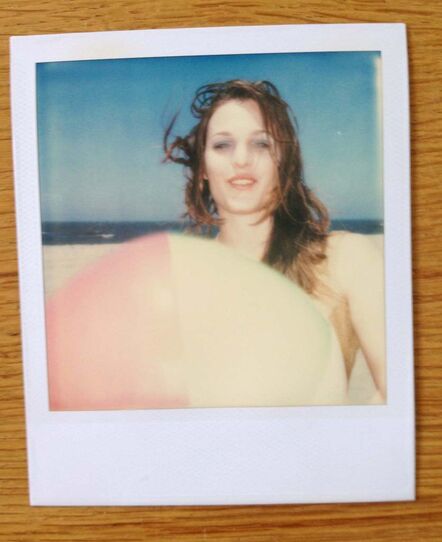 Stefanie Schneider, ‘Camille with Beach Ball (Beachshoot) - Original Polaroid Unique Piece’, 2005