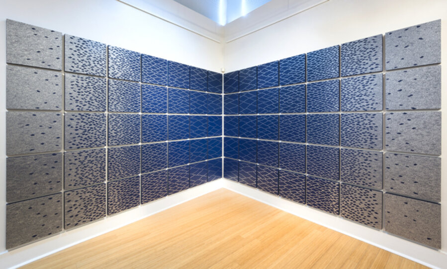 Silver on Indigo