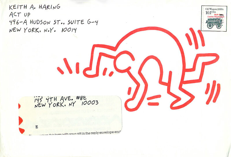 Keith Haring, ‘Keith Haring Act Up mailer ’, 1989, Books and Portfolios, Offset printed mailer, Lot 180 Gallery