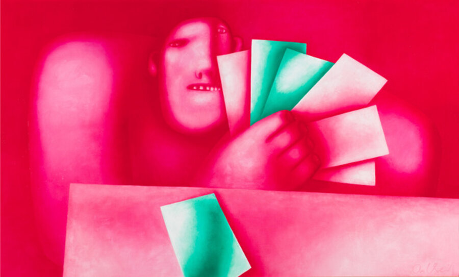 With cards