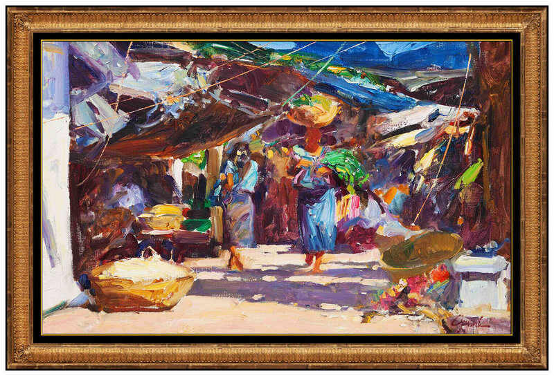 Walt Gonske, ‘Latin American Market ’, 20th Century , Painting, Oil on Canvas, Original Art Broker