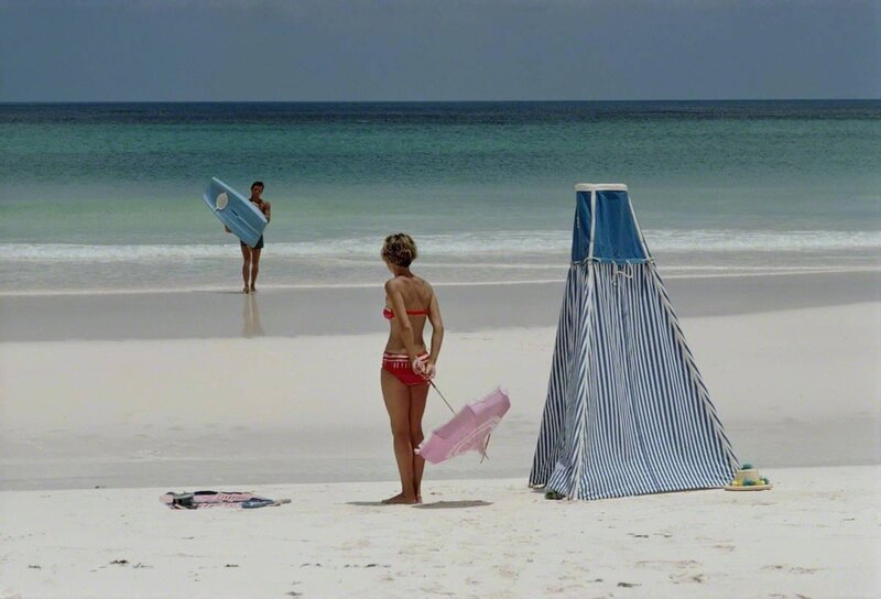 Slim Aarons, ‘Beach Couple, Harbour Island in the Bahamas’, 1967, Photography, Lambda C-Print, IFAC Arts