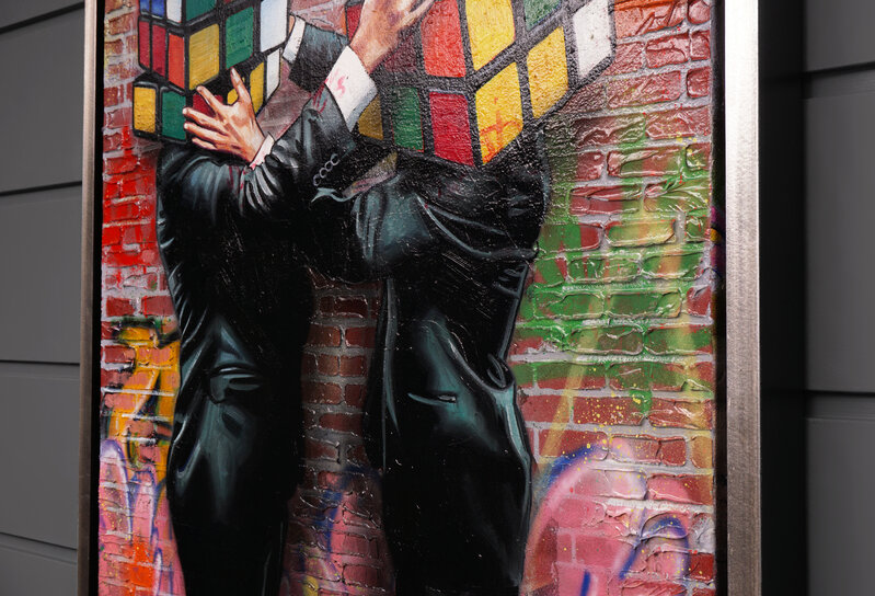 Hijack, ‘'Puzzled' with Graffiti on Canvas (Unique)’, 2021, Painting, Oil Painting on Canvas, Arton Contemporary