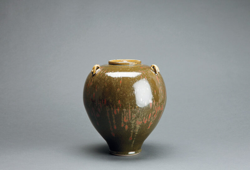 Brother Thomas Bezanson, ‘Mei ping form vase with lugs, dark green celadon glaze’, N/A, Design/Decorative Art, Porcelain, Pucker Gallery