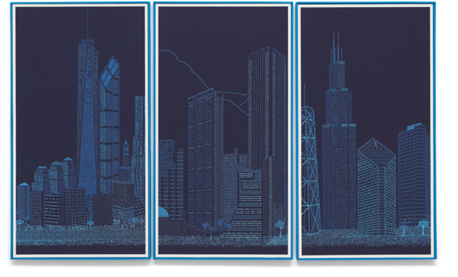 Studies for Landscape of Belief_Blueprint, NYC-BOG-CHI