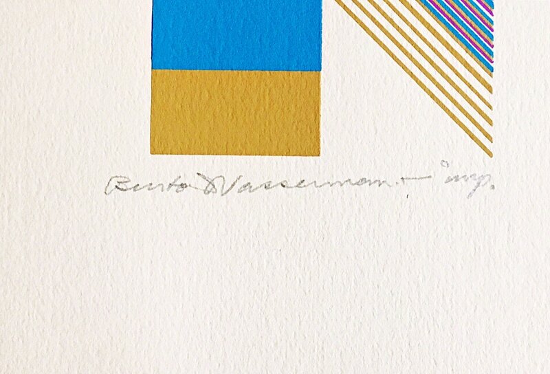Burton Wasserman, ‘Untitled Geometric Abstraction’, 1977-1978, Print, Silkscreen. Signed. Dated. Annotated (Proof)., Alpha 137 Gallery