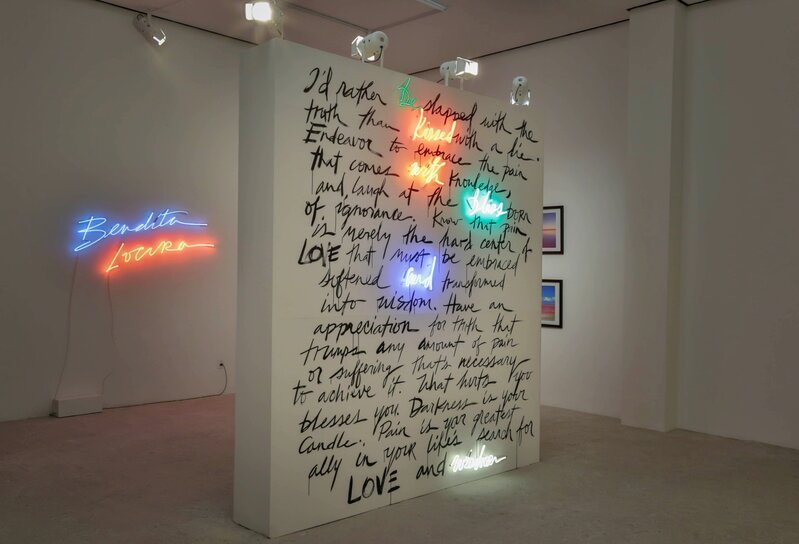 Olivia Steele, ‘Be Kissed With Bliss And Wisdom’, 2016, Installation, Hand blown and coloured neon, ink (handwritten by the artist), MAIA Contemporary