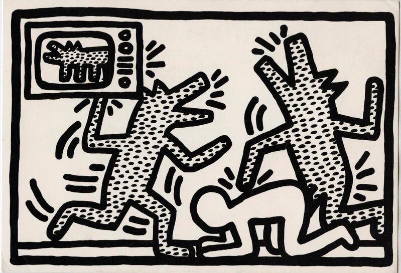 Keith Haring, ‘Keith Haring at Barbara Gladstone 1982 (Keith Haring '6 Lithographs')’, 1982, Ephemera or Merchandise, Gallery announcement card, Lot 180 Gallery