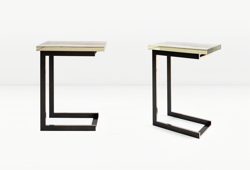 Khouri Guzman Bunce Limited - KGBL, ‘Dempsey Side Table’, 2016, Design/Decorative Art, Borosilicate glass top and silicon bronze base, Emily Summers Design Associates
