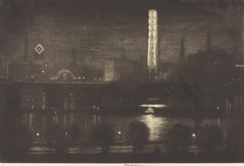 Joseph Pennell, ‘London Night, Whiskey and Tea’, 1909, Print, Mezzotint, National Gallery of Art, Washington, D.C.