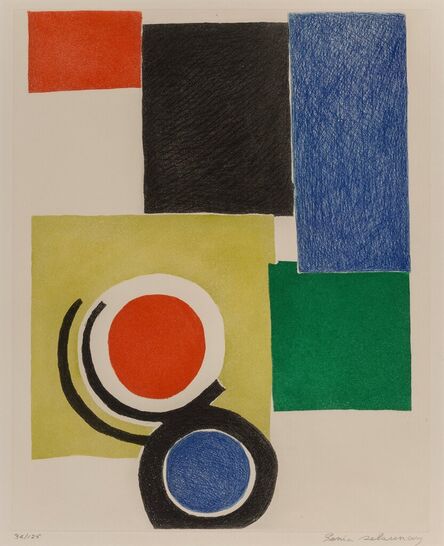Sonia Delaunay, ‘Composition with Rectangles, Circles, and Semicircles’, 1970