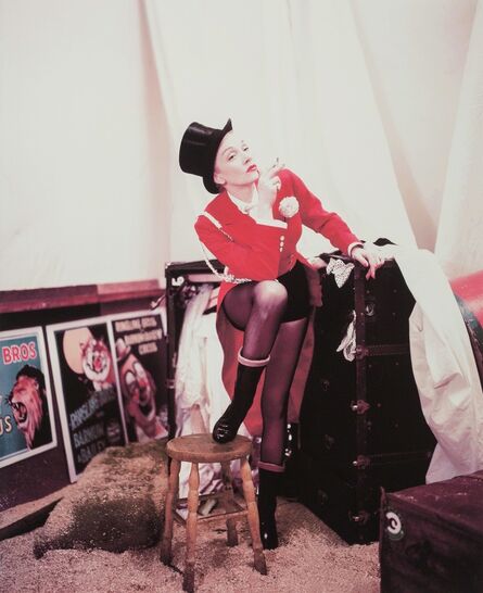 Milton H. Greene, ‘Marlene Dietrich, Ringmaster for Ringling Brothers Circus’, 1953
