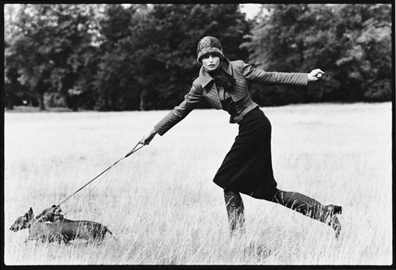 Arthur Elgort, ‘Appolania with Mandy's Dogs, VOGUE’, 1971, Photography, Gelatin Silver Print, Staley-Wise Gallery