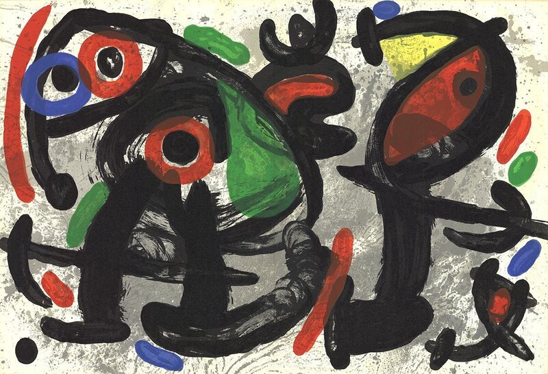 Joan Miró, ‘Derriere le Miroir, no. 186, pg 10,11’, 1970, Print, Lithograph, ArtWise