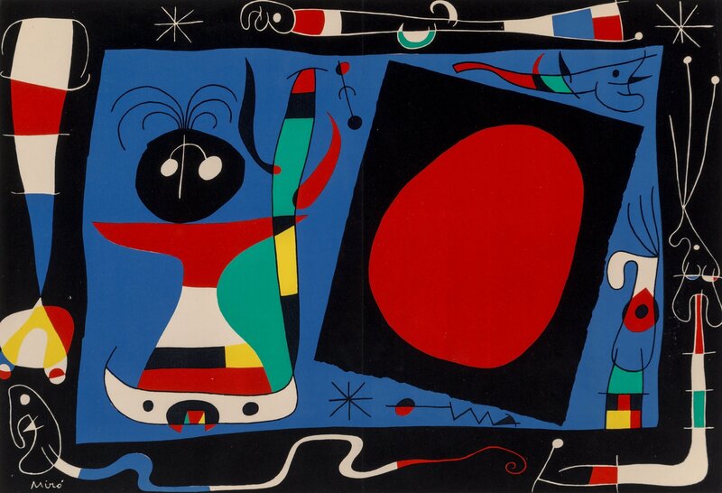 Joan Miró, ‘Femme au Miroir from Derriere le Miroir. 10 Ans d'edition’, 1956, Print, Lithograph in colors on wove paper, Heritage Auctions
