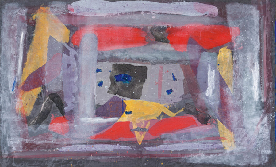 Abstract with Yellow Triangle