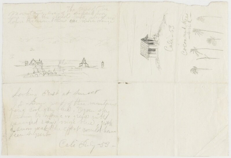 Frederic Edwin Church, ‘Sketches from Calí, Colombia’, 1853, Drawing, Collage or other Work on Paper, Graphite on wove paper, Cooper Hewitt, Smithsonian Design Museum 