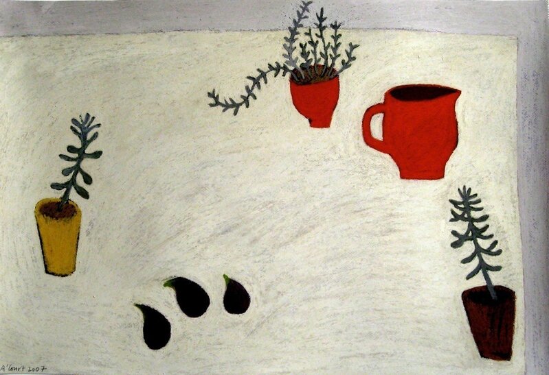 Angela A'Court, ‘Red Jug’, 2007, Drawing, Collage or other Work on Paper, Pastel on Paper, Susan Eley Fine Art